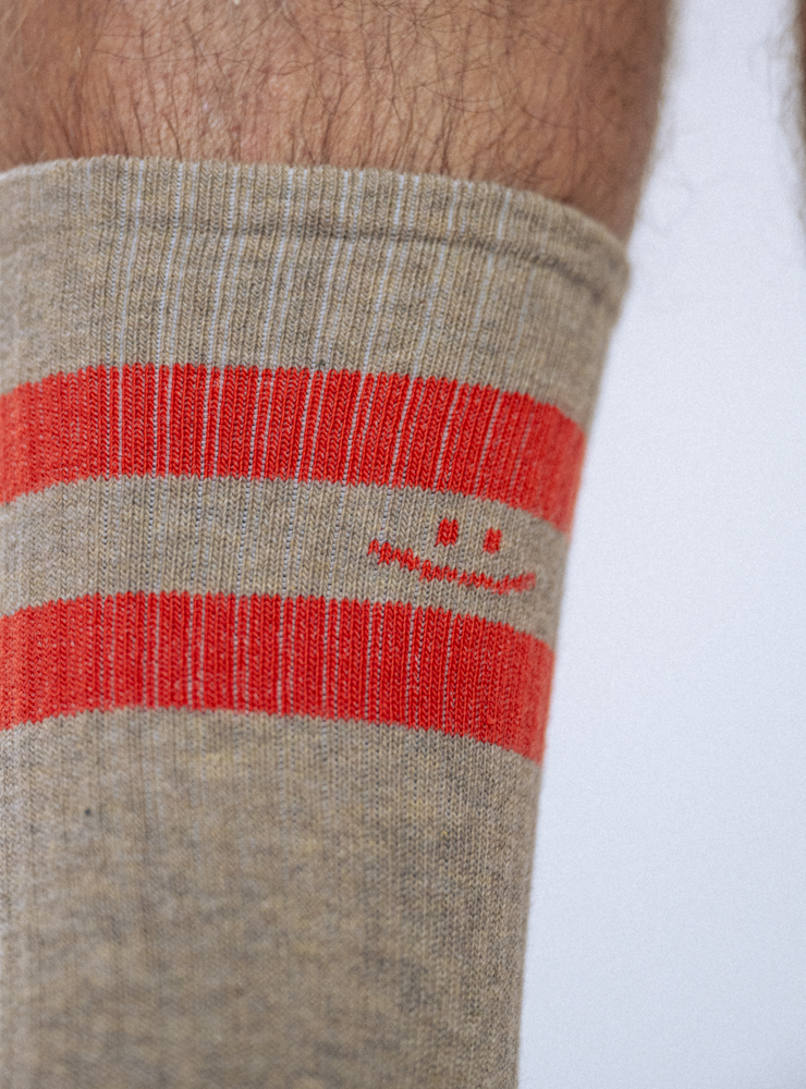 Athletic Smiley Stripes | Tobacco