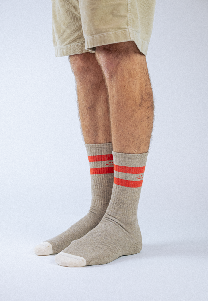 Athletic Smiley Stripes | Tobacco