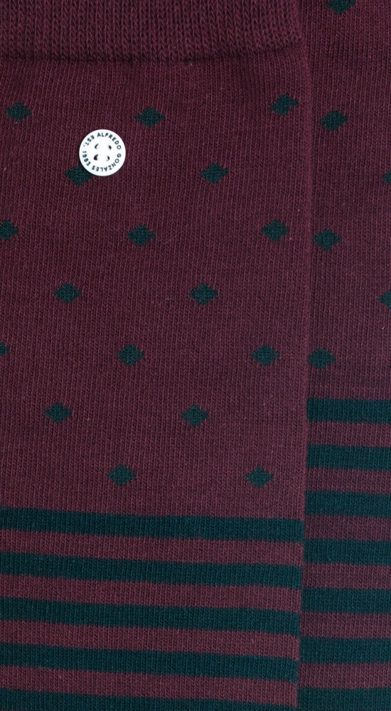 Dots & Stripes | Bordeaux