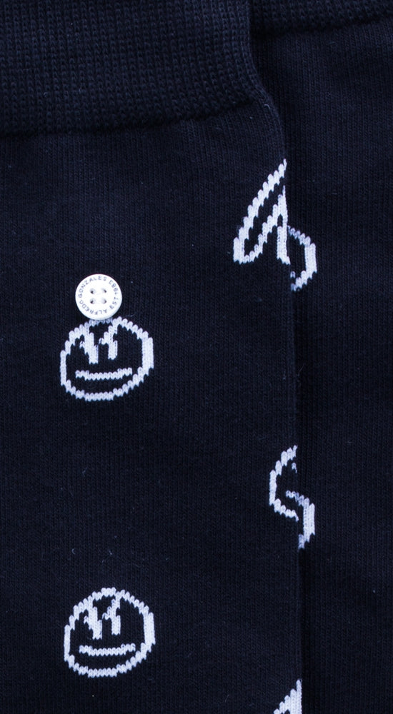 Tough Smiley Logo Sock | Black