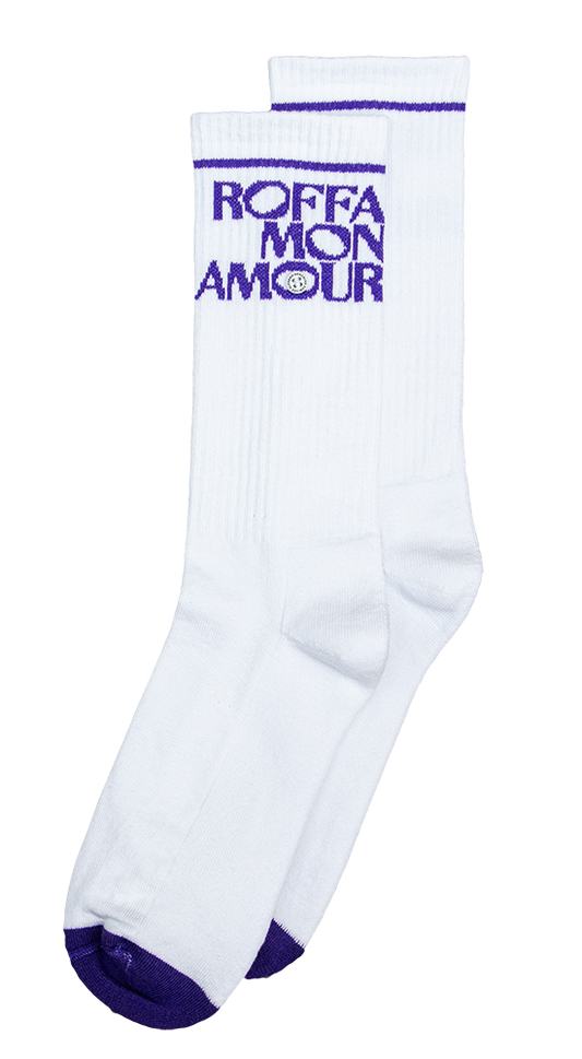 Roffa Mon Amour Logo Sock | White