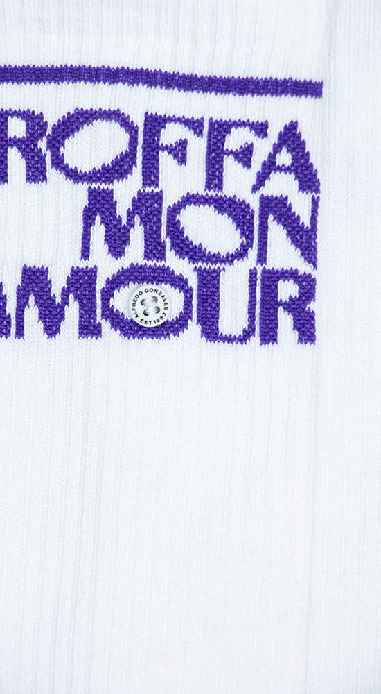 Roffa Mon Amour Logo Sock | White