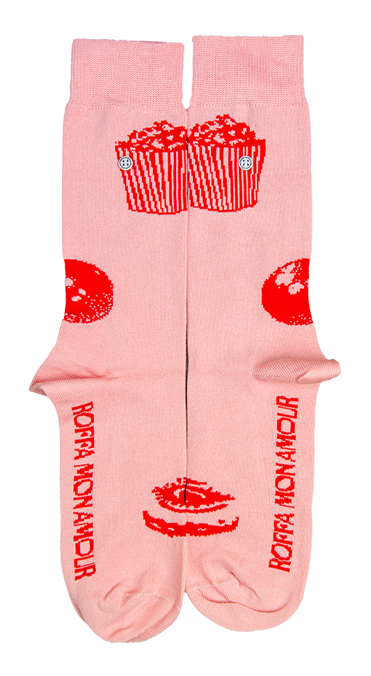Roffa Mon Amour Icons Sock | Pink