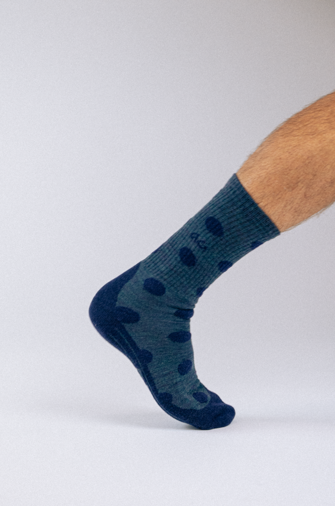 Merino Hike Dots | Petrol
