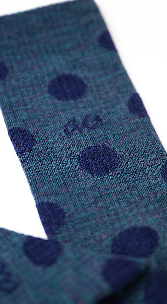 Merino Hike Dots | Petrol