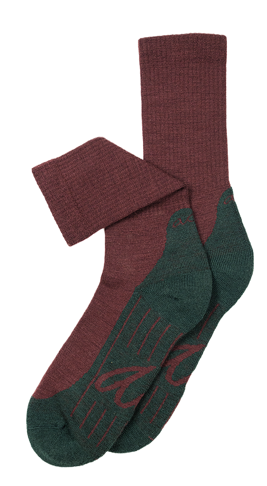 Merino Hike Plain | Bordeaux