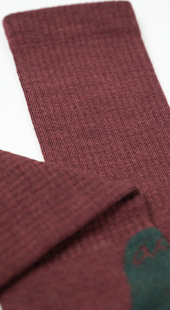 Merino Hike Plain | Bordeaux