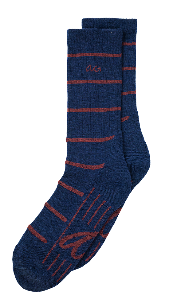 Merino Hike Stripe Thin | Navy