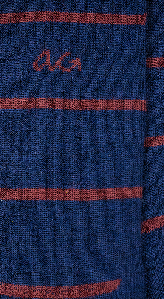 Merino Hike Stripe Thin | Navy