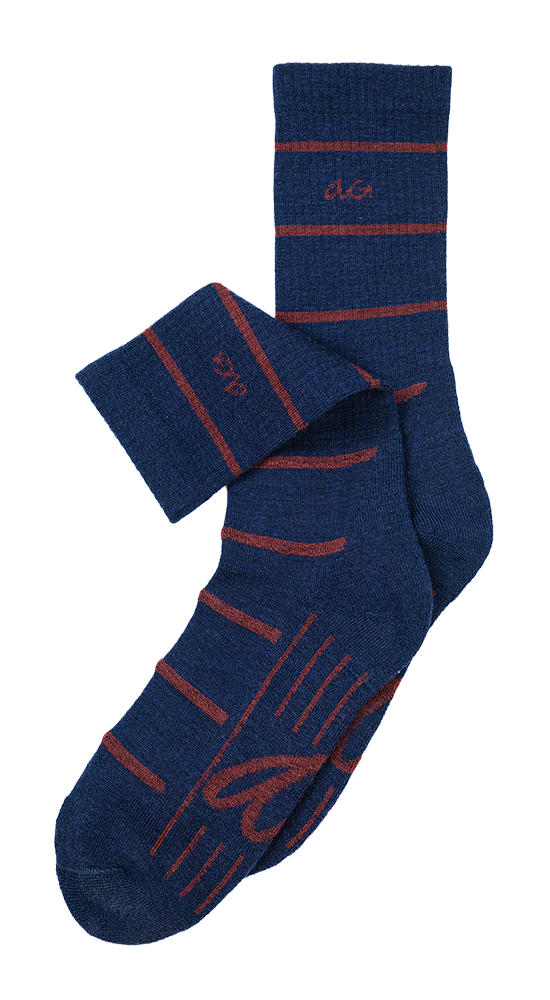 Merino Hike Stripe Thin | Navy