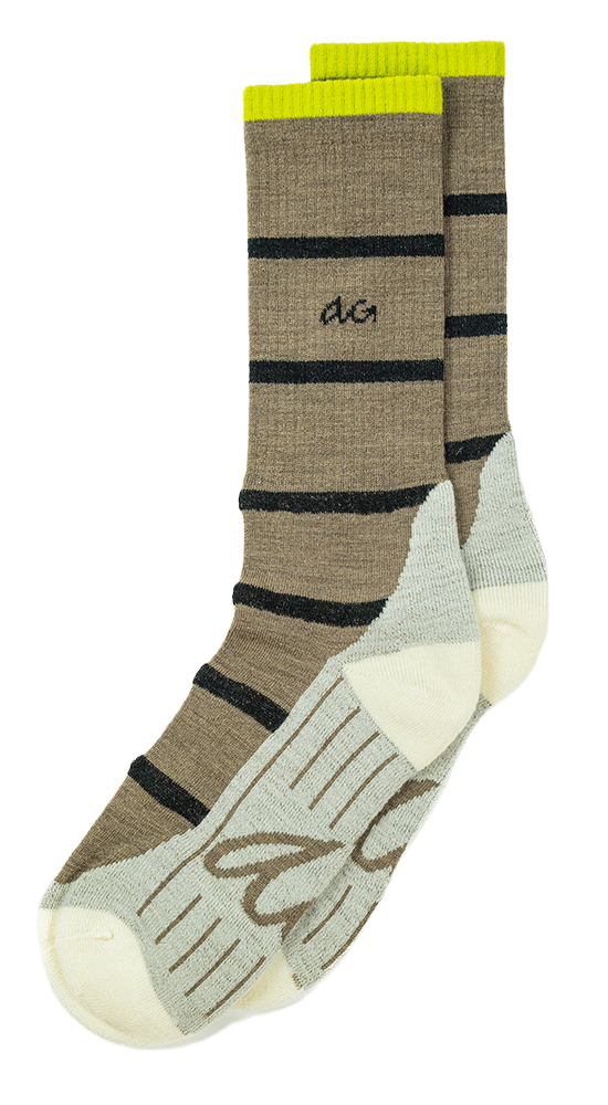 Merino Hike Stripe Thin | Tobacco