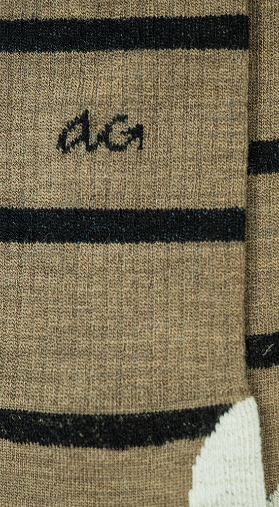 Merino Hike Stripe Thin | Tobacco