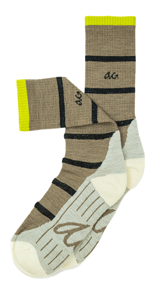 Merino Hike Stripe Thin | Tobacco