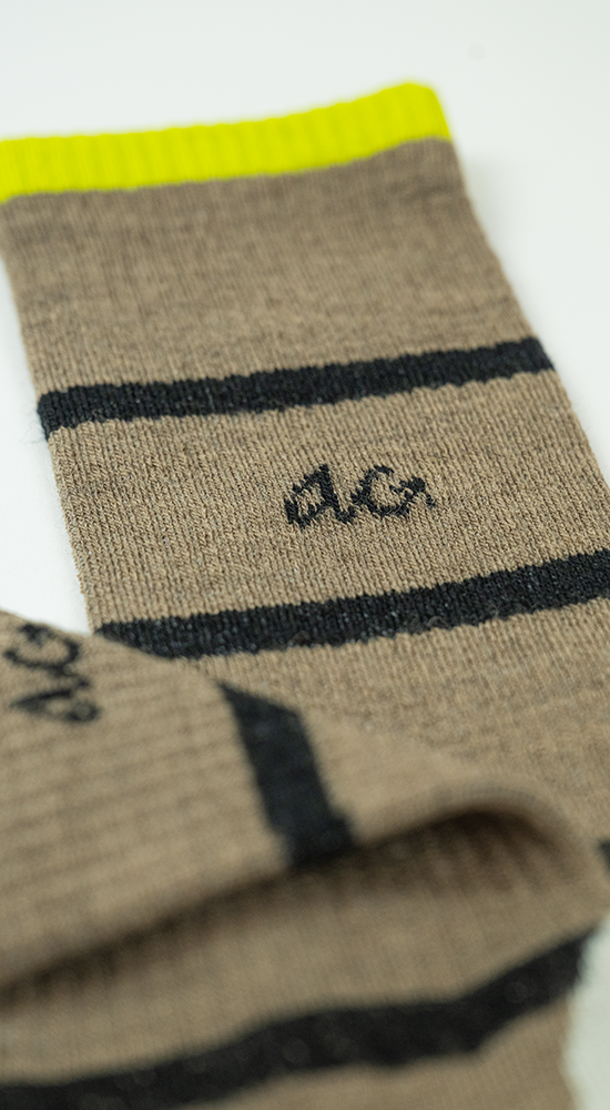 Merino Hike Stripe Thin | Tobacco