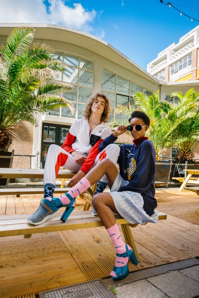 Broken Pencil Logo Sock | Pink
