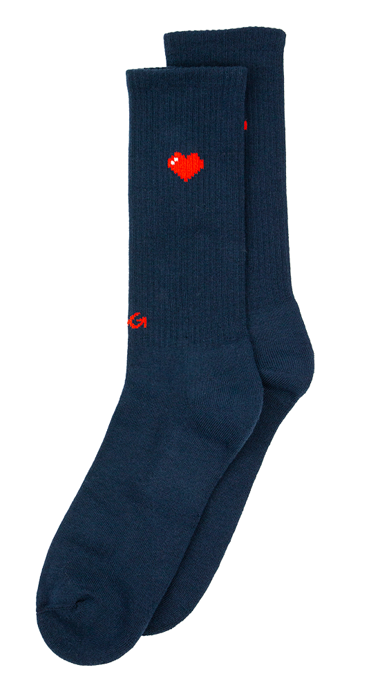 Athletic Icon Hearts | Navy