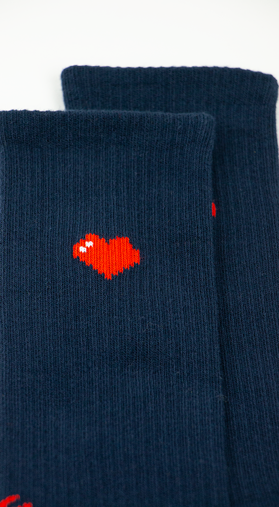 Athletic Icon Hearts | Navy