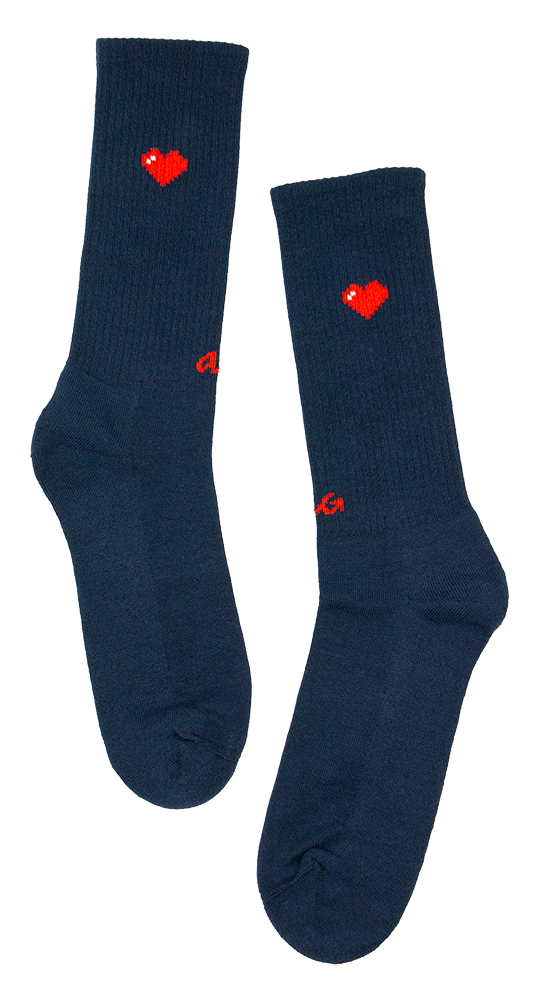Athletic Icon Hearts | Navy