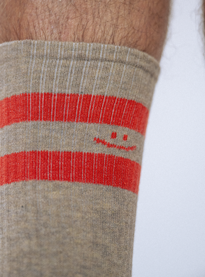 Athletic Smiley Stripes | Tobacco