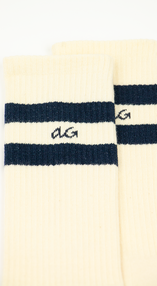 Athletic Organic Stripes | Navy