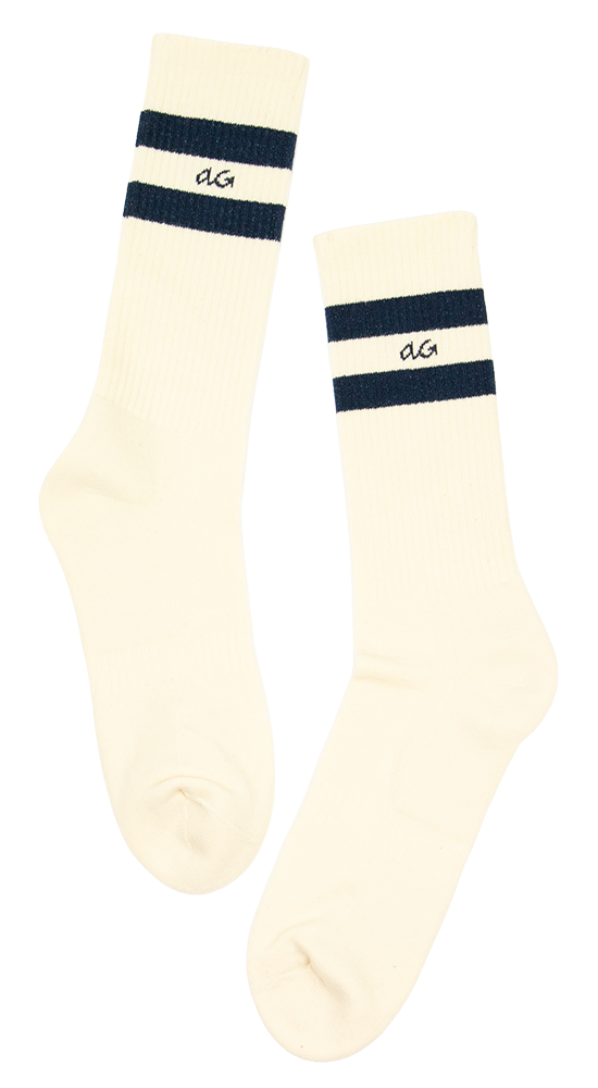 Athletic Organic Stripes | Navy