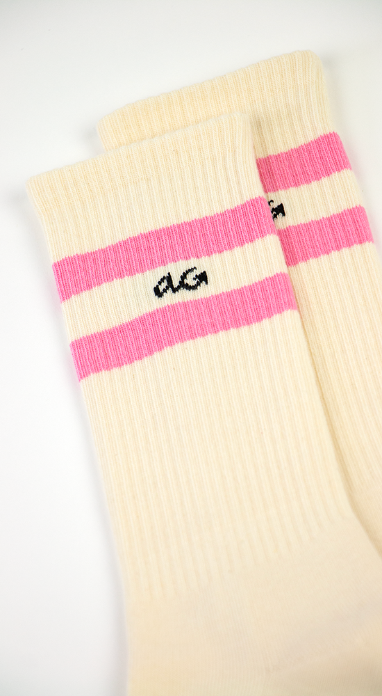 Athletic Organic Stripes | Pink