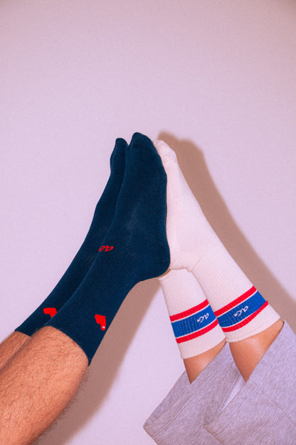 Athletic Vintage Stripes sport socks in off white – Alfredo Gonzales