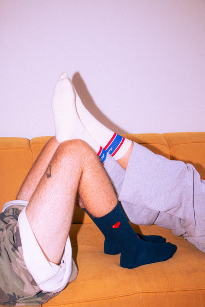 Athletic Vintage Stripes sport socks in off white – Alfredo Gonzales