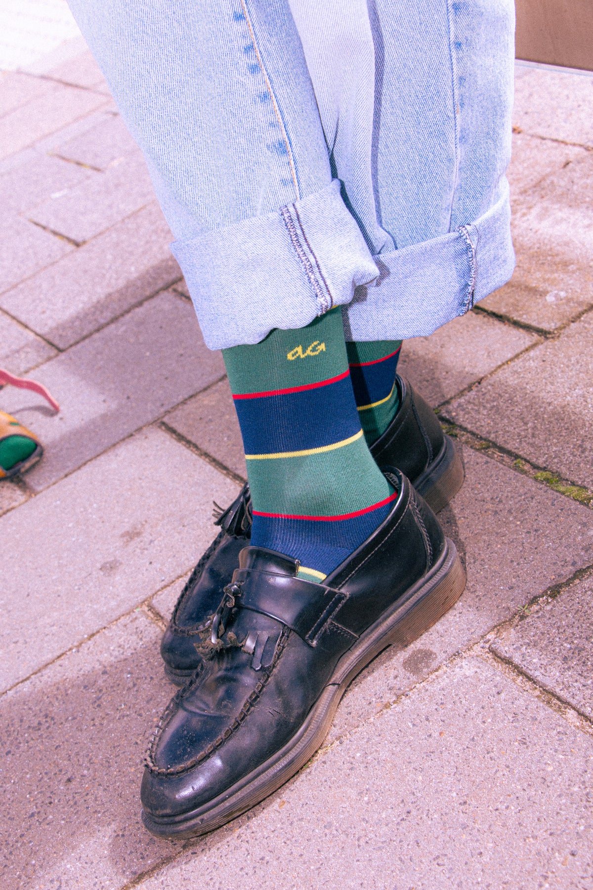 Varsity Stripes organic cotton socks in navy – Alfredo Gonzales