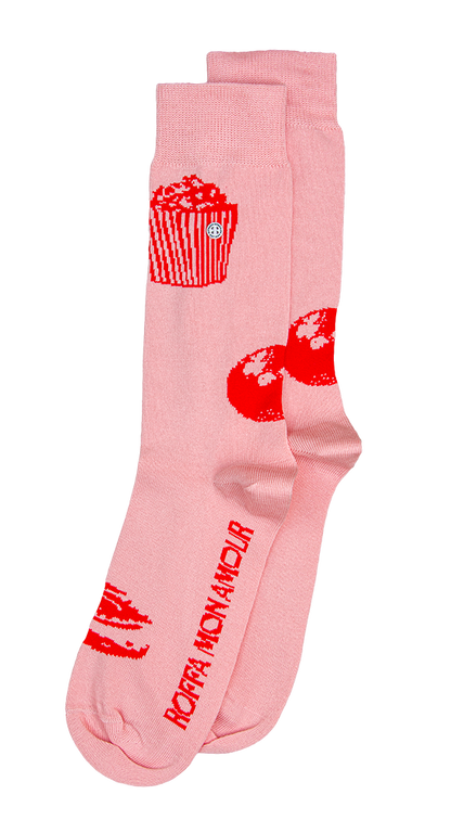 Roffa Mon Amour Icons Sock | Pink