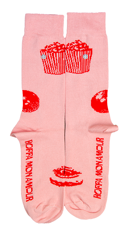 Roffa Mon Amour Icons Sock | Pink