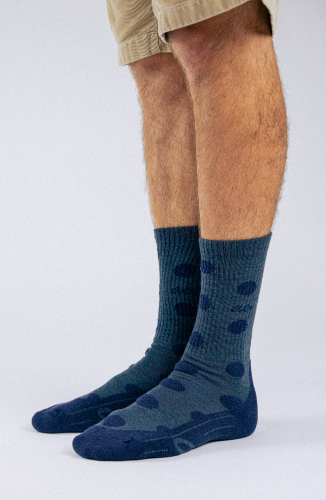 Merino Hike Dots | Petrol