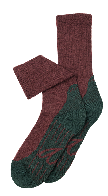 Merino Hike Plain | Bordeaux