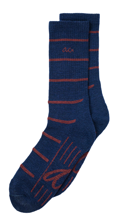 Merino Hike Stripe Thin | Navy