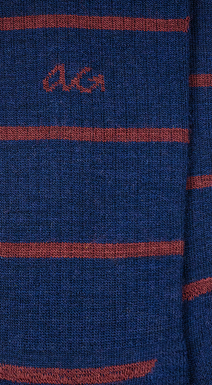 Merino Hike Stripe Thin | Navy