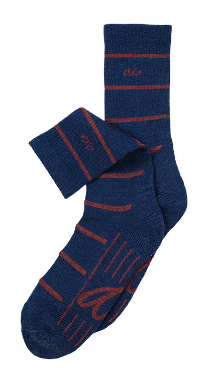 Merino Hike Stripe Thin | Navy