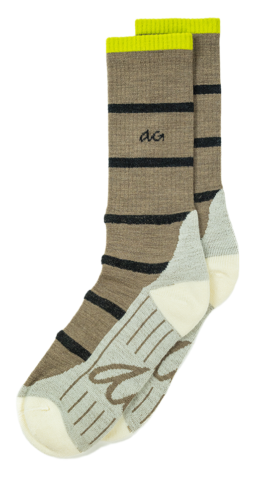 Merino Hike Stripe Thin | Tobacco