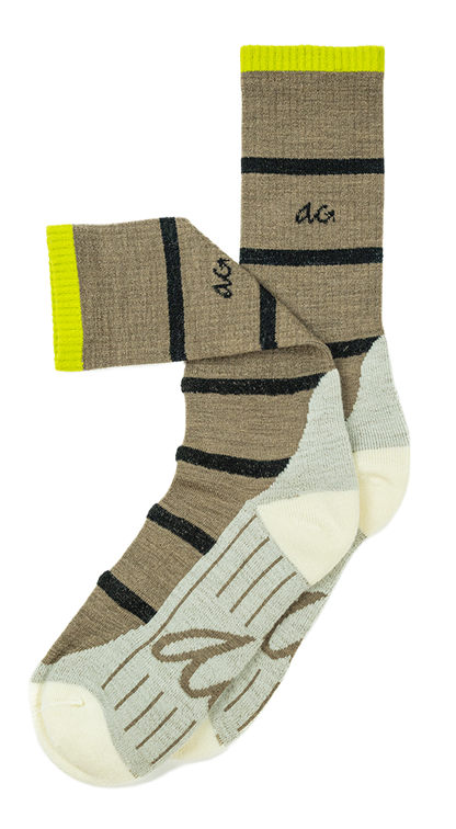 Merino Hike Stripe Thin | Tobacco