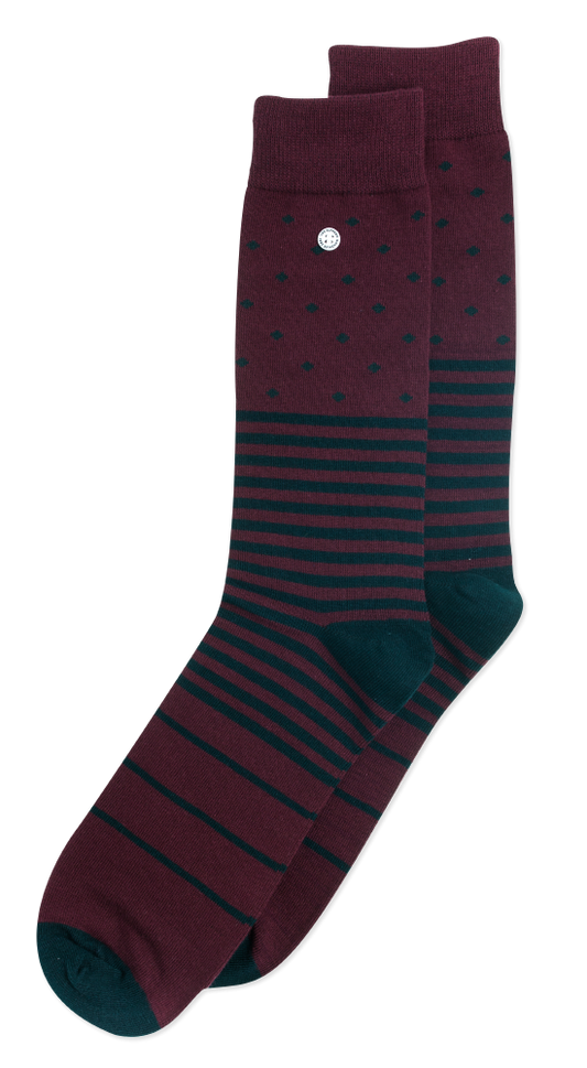 Dots & Stripes | Bordeaux